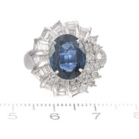 3.75ct Blue Sapphire and Diamond Ring - Image 2