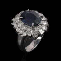 3.75ct Blue Sapphire and Diamond Ring - Image 3