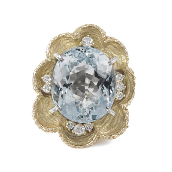 18.14ct Aquamarine and Diamond Ring