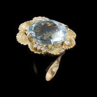 18.14ct Aquamarine and Diamond Ring - Image 2