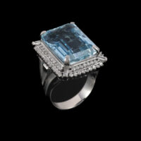 17.25ct Aquamarine and Diamond Ring - Image 3