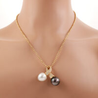 South Sea/ Tahitian Pearl & Diamond Pendant - Image 2