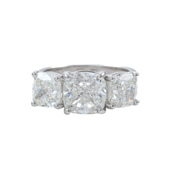 6.02ct Diamond Trilogy Ring GIA