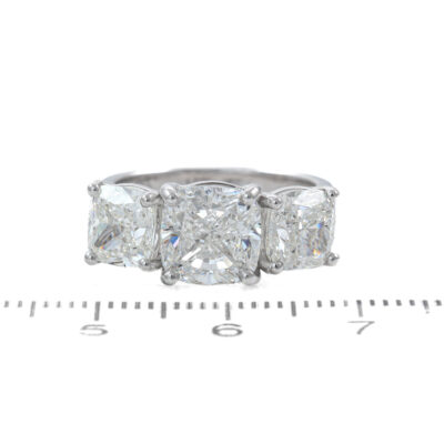 6.02ct Diamond Trilogy Ring GIA