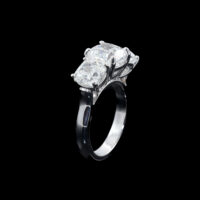 6.02ct Diamond Trilogy Ring GIA - Image 3