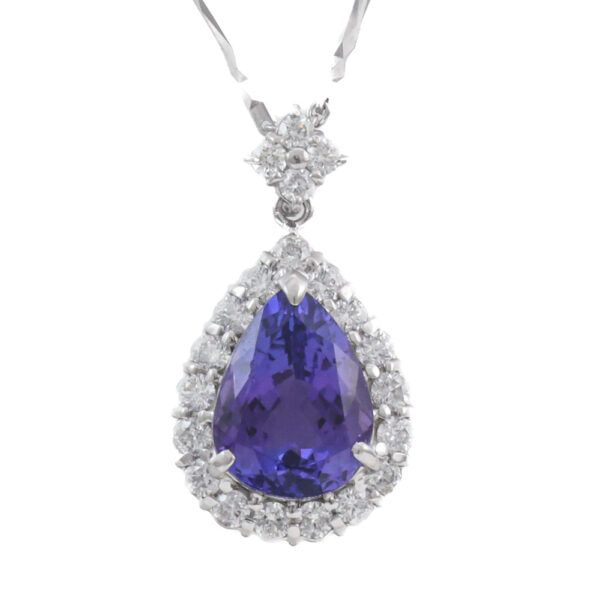 5.30ct Tanzanite and Diamond Pendant