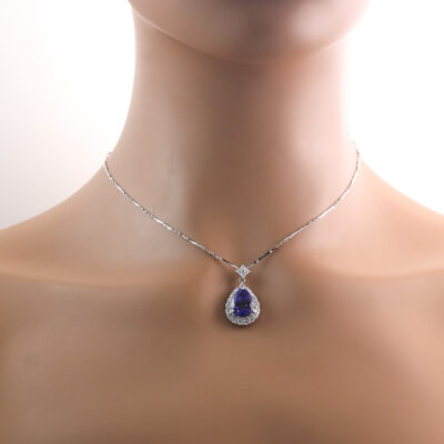 5.30ct Tanzanite and Diamond Pendant