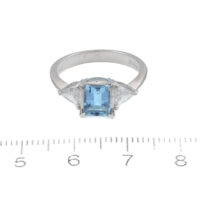 0.86ct Aquamarine and Diamond Ring - Image 2