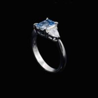 0.86ct Aquamarine and Diamond Ring - Image 3