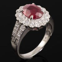 2.51ct Ruby and 0.64ct Diamond Ring - Image 3