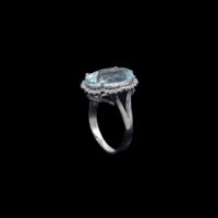 7.50ct Aquamarine and Diamond Ring - Image 3