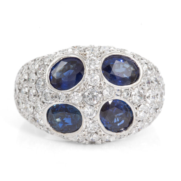 4.56ct Blue Sapphire & 4.10ct Diamond Ring