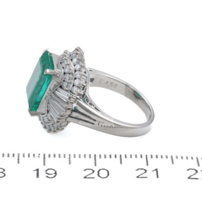 4.56ct Colombian Emerald & Diamond Ring GIA