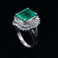 4.56ct Colombian Emerald & Diamond Ring GIA - Image 3
