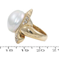 15.7mm South Sea Pearl and Diamond Ring - Image 2