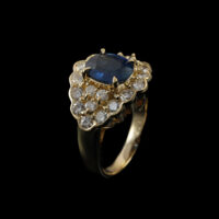 1.75ct Blue Sapphire and Diamond Ring - Image 3