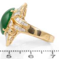 4.88ct Jadeite Jade & 1.56ct Diamond Ring - Image 2