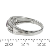 0.23ct Purplish Pink Diamond Platinum Ring GSL - Image 2