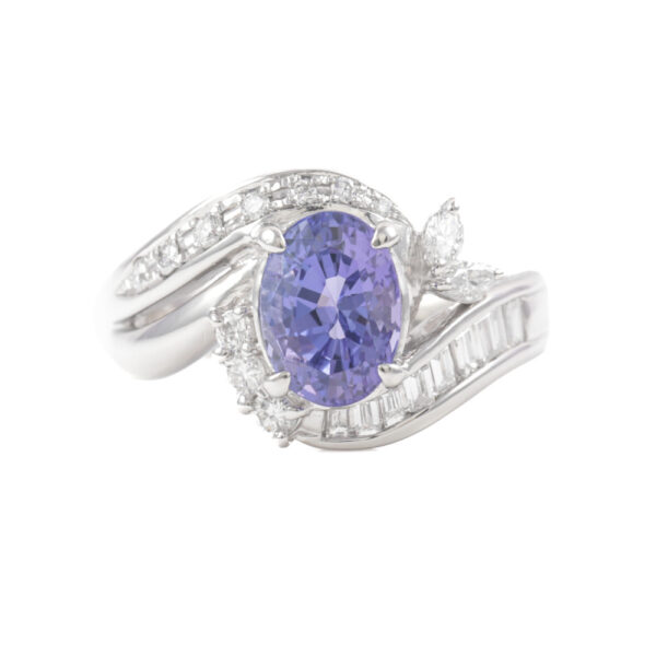 2.34ct Tanzanite and Diamond Ring