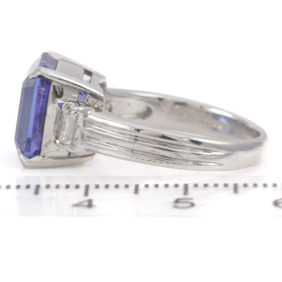 7.15ct Tanzanite and Diamond Ring