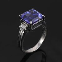7.15ct Tanzanite and Diamond Ring - Image 3