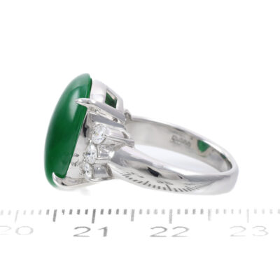 6.30ct Jade and Diamond Ring