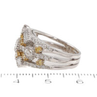 1.37ct White & Yellow Diamond Dress Ring - Image 2