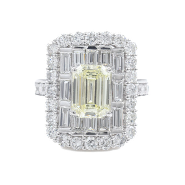 2.01ct Fancy Light Yellow Diamond Dress Ring