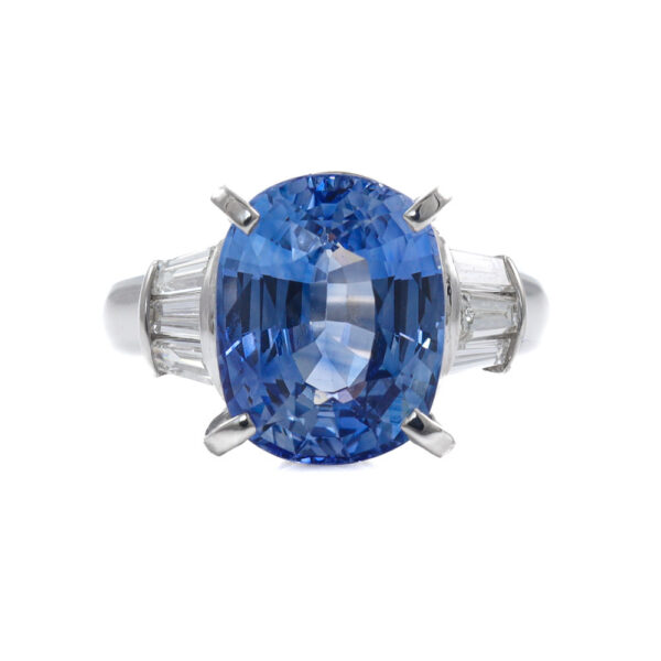 6.92ct Sri Lanka Sapphire and Diamond Ring