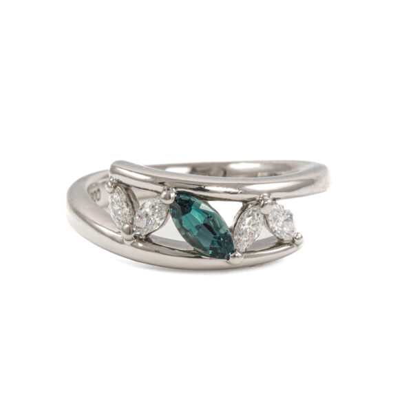 0.37ct Alexandrite and Diamond Ring