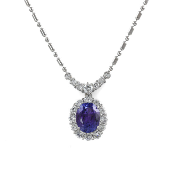 2.72ct Tanzanite and Diamond Pendant