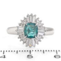1.04ct Indian Alexandrite & Diamond Ring GIA - Image 2