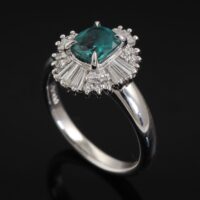 1.04ct Indian Alexandrite & Diamond Ring GIA - Image 3