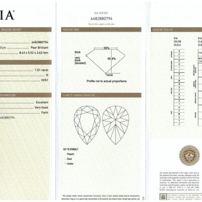 1.01ct Loose Diamond GIA D VVS1