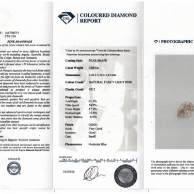 0.24ct Argyle Origin Pink Diamonds GSL