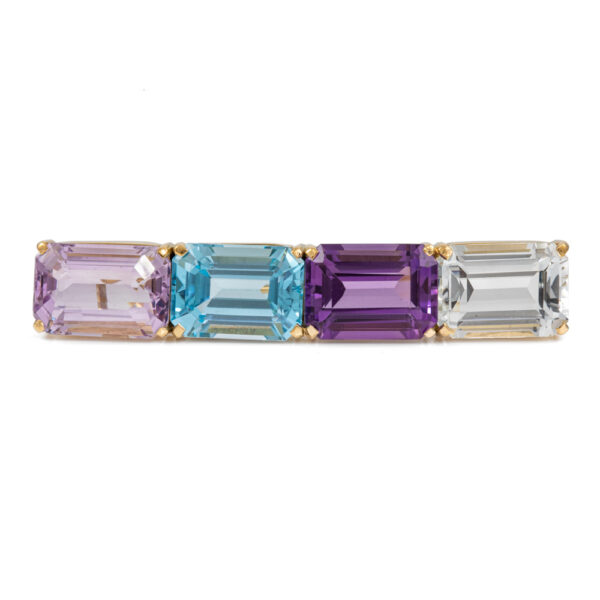 12.00ct Topaz and 10.00ct Amethyst Brooch